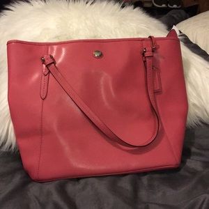 Hot pink large coach purse gentle used